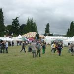 Tents and stalls and tall trees